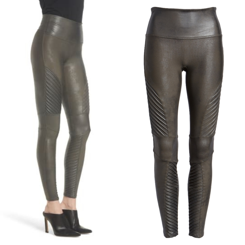 SPANX Faux Leather Moto Leggings